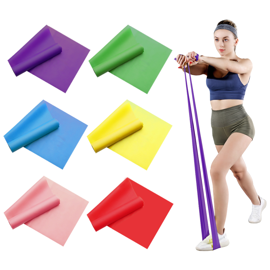 Pilates Bar Kit With Resistance Bands - 2/3/4/6 Buah Tali Resistensi Yoga: Tali
