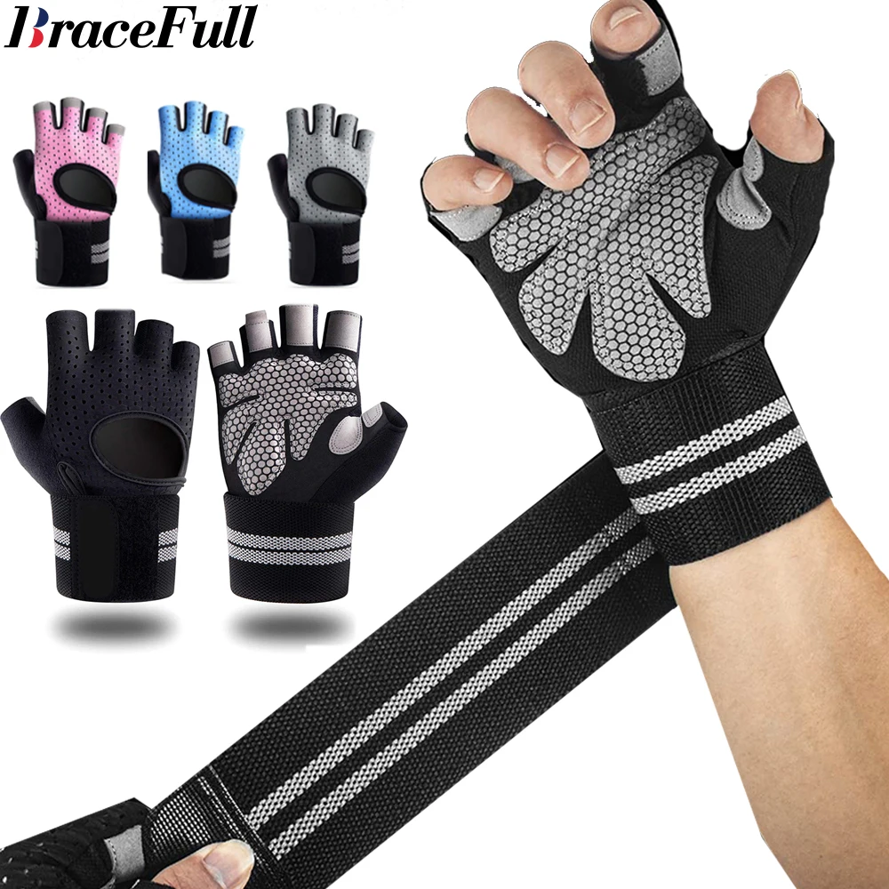 Wrist Wraps Weightlifting Support - 1 pasang sarung tangan Fitness Gym