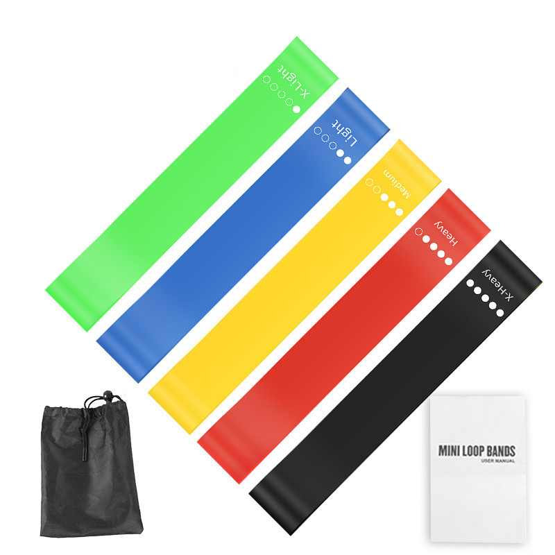 5 Buah Set Tali Resistensi TPE - Pilates Bar Kit With Resistance Bands ulasan dan harga