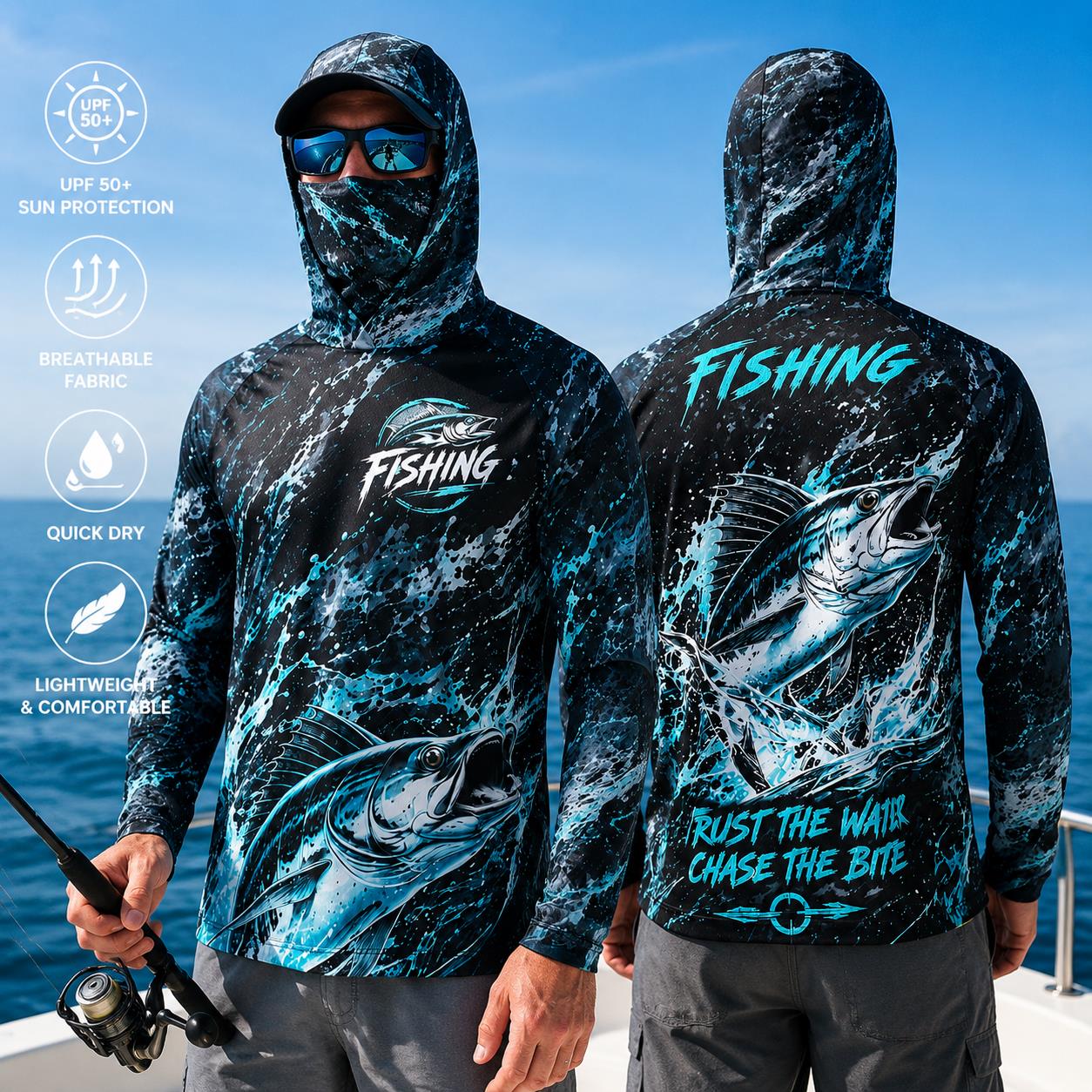 Hoodie Pancing Pria Cepat Keri - Fishing ulasan dan harga