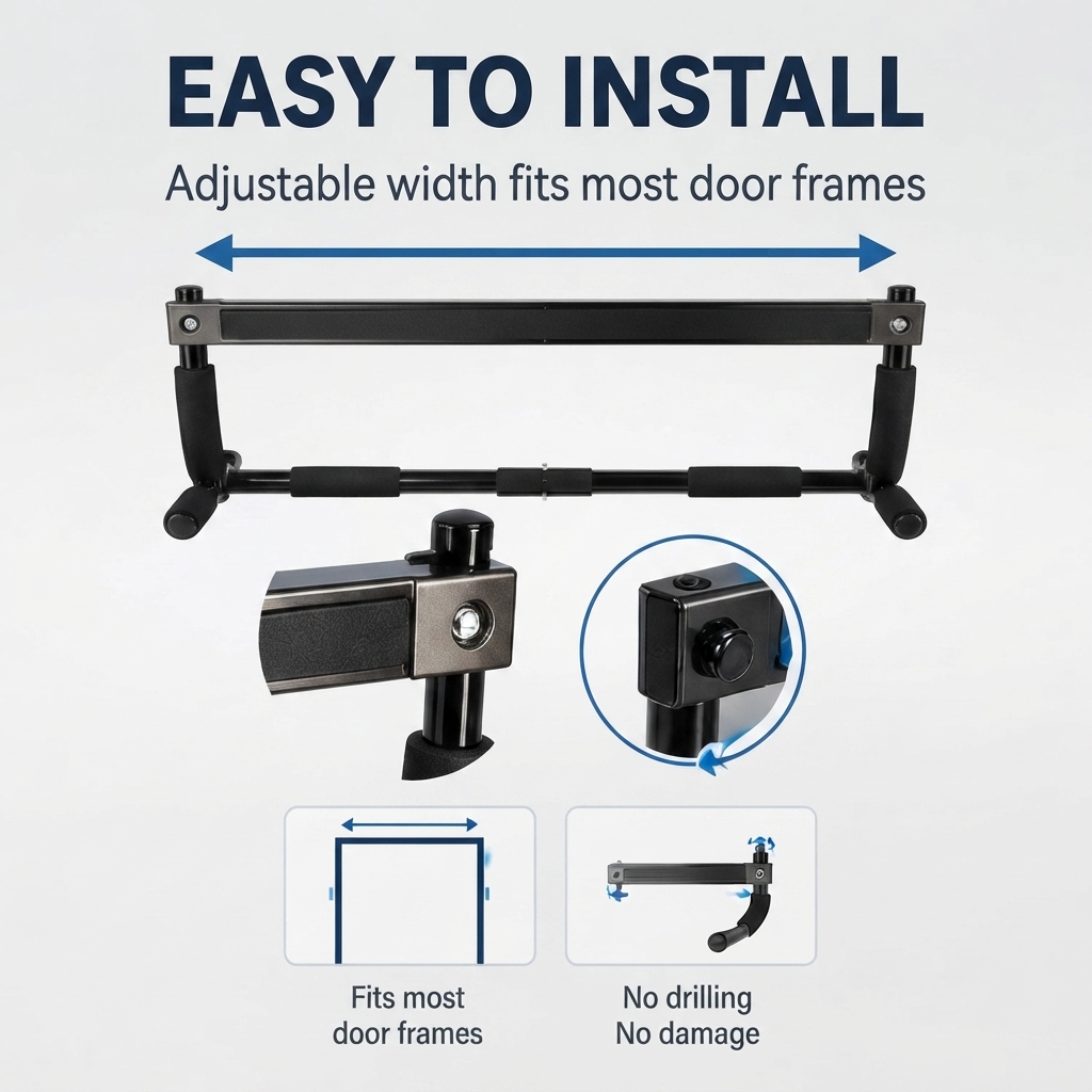 Bar Pull-Up Multifungsi untuk  - Door Pull Up Bar No Screw ulasan dan harga